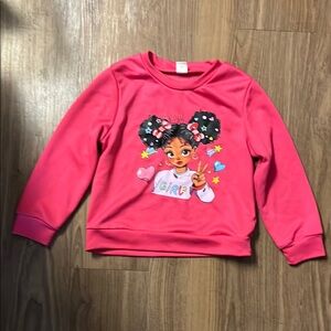 Pink Graphic Kids Sweatshirt